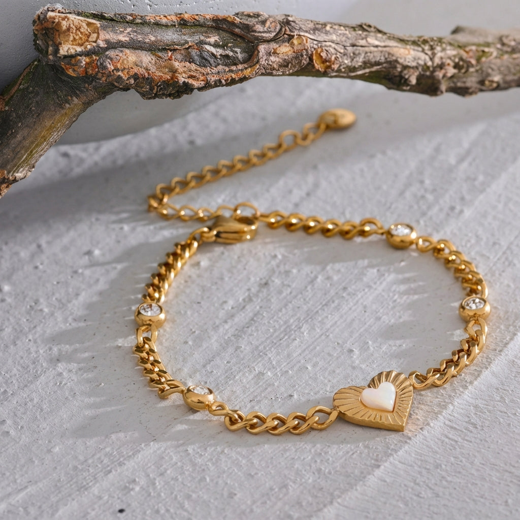 Bracelet Pendentif Cœur - Célia - L'atelier des bijoux