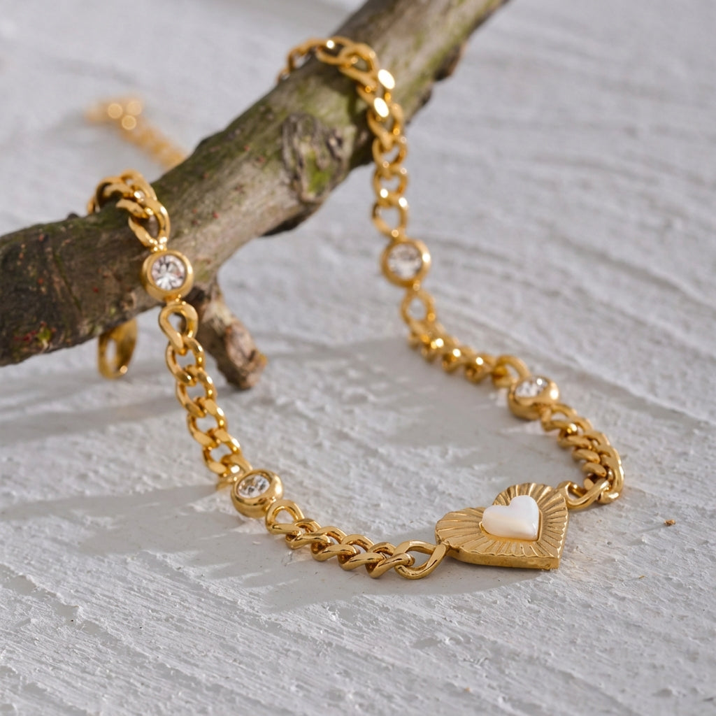 Bracelet Pendentif Cœur - Célia - L'atelier des bijoux
