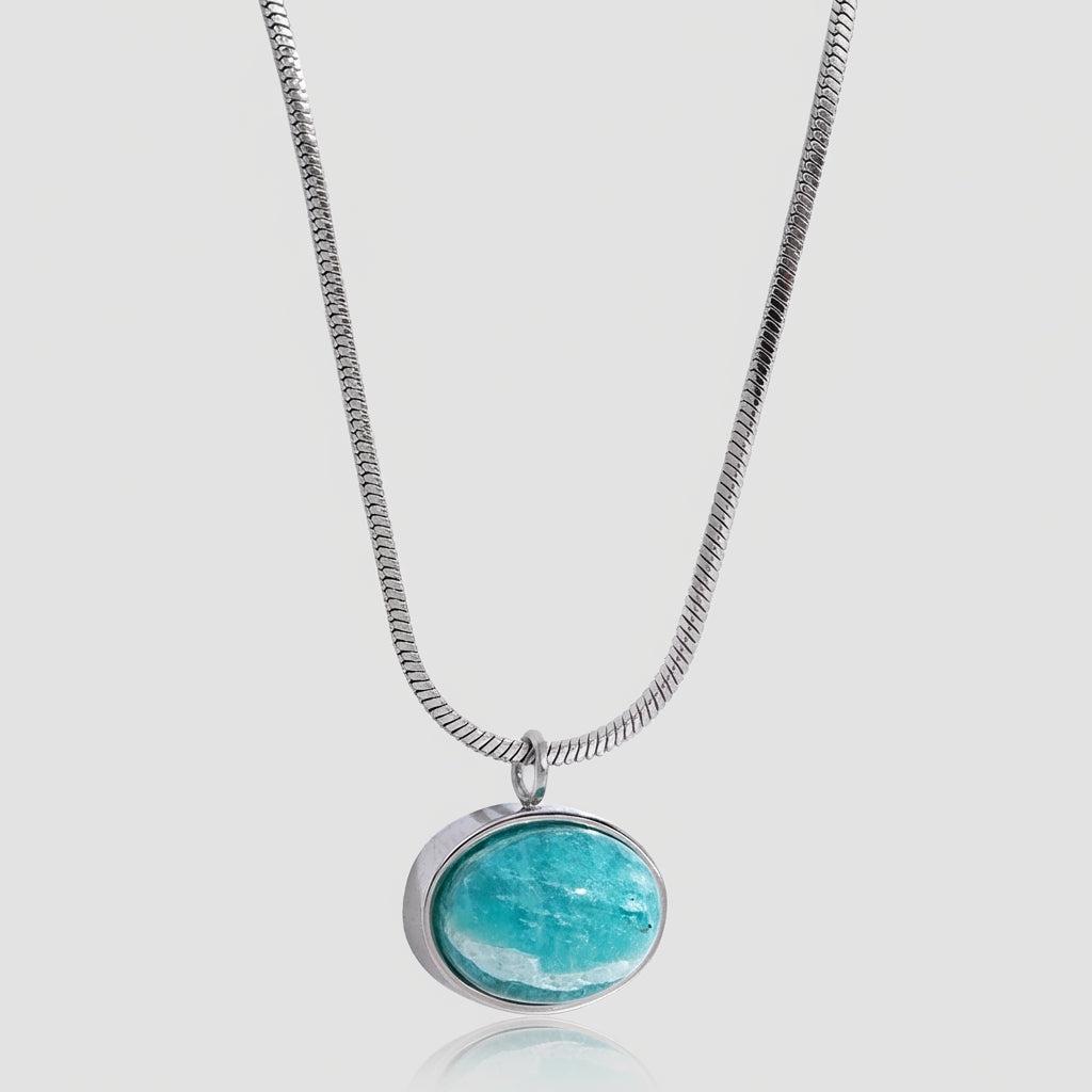 Collier avec pierre naturelle amazonite Electra - L'atelier des bijoux