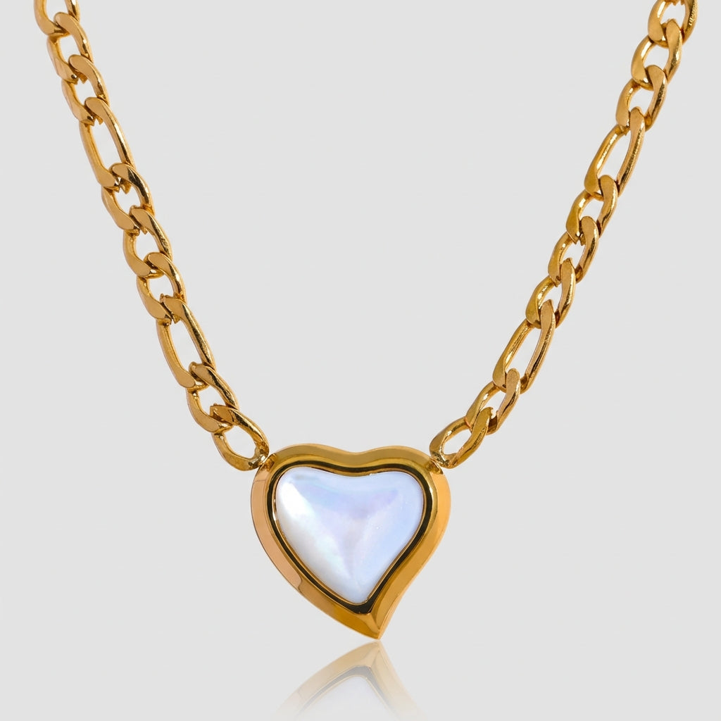 Collier coeur avec coquillage naturel Phoebe - L'atelier des bijoux