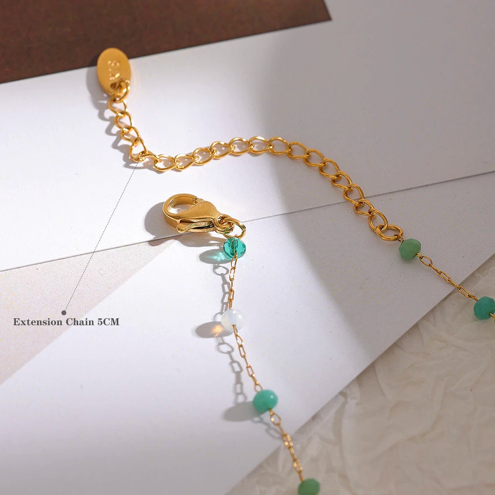 Collier fleur plaqué or avec cristal Stella - Ma boutique