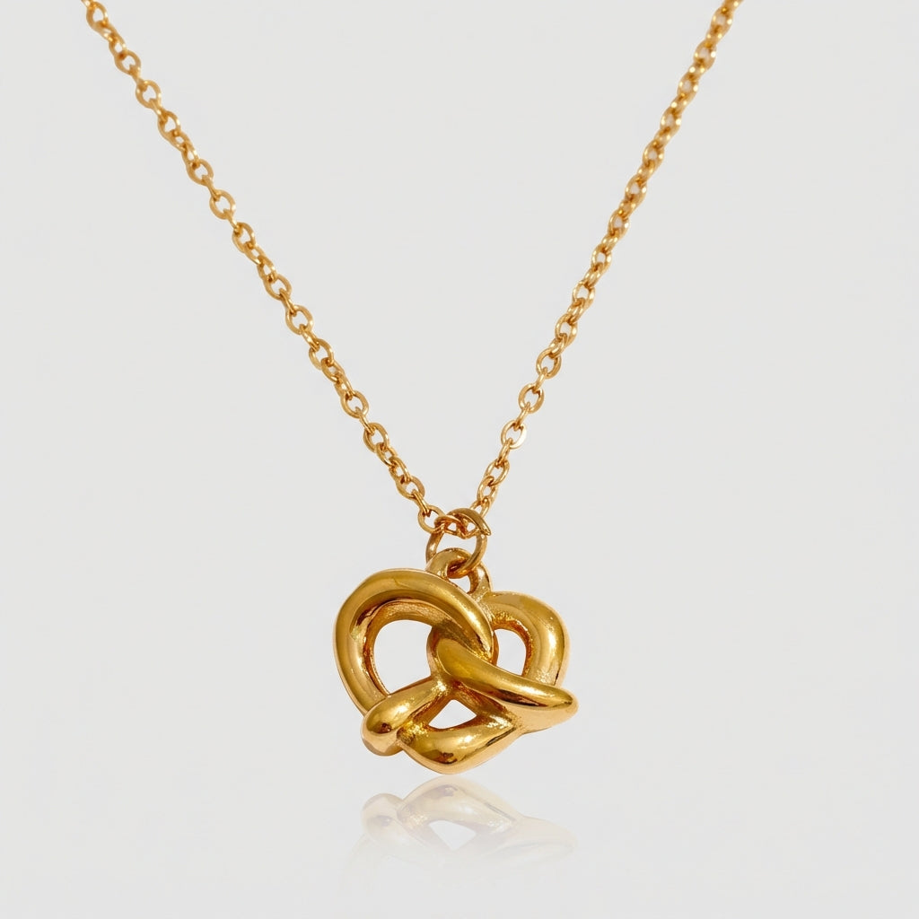 Collier Pendentif Bretzel - Elia - L'atelier des bijoux