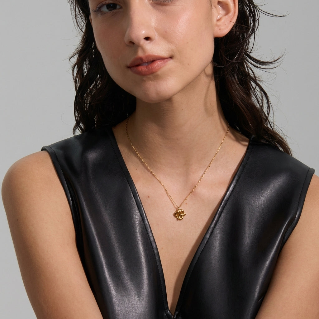 Collier Pendentif Bretzel - Elia - L'atelier des bijoux