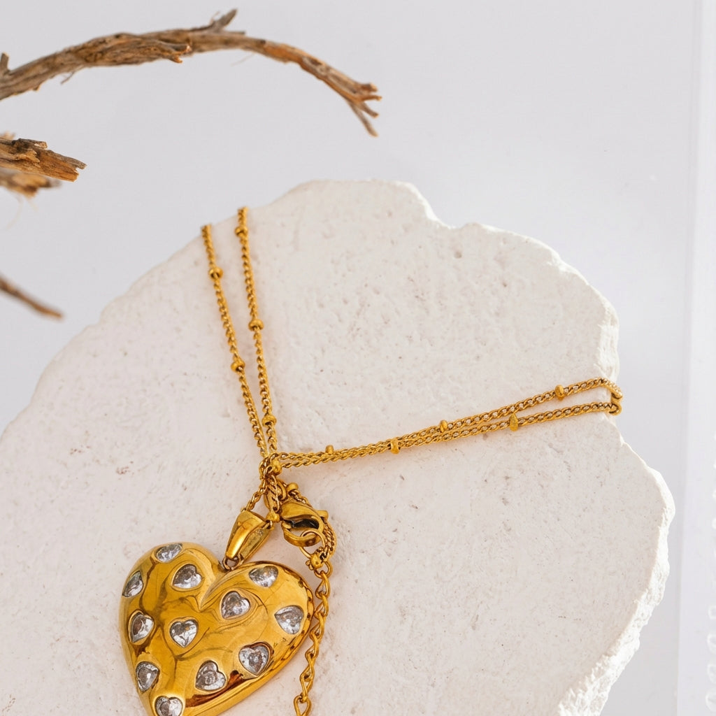 Collier Pendentif Cœur - Amara - L'atelier des bijoux