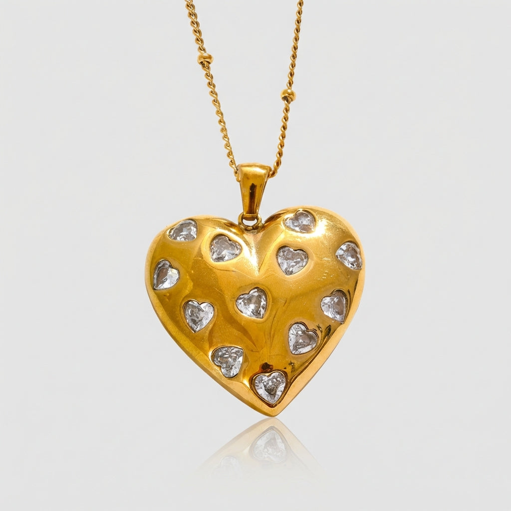 Collier Pendentif Cœur - Amara - L'atelier des bijoux