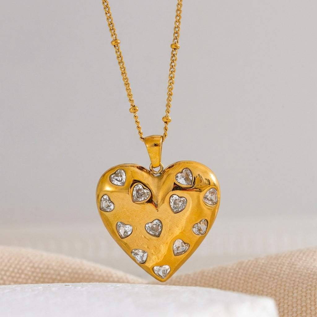 Collier Pendentif Cœur - Amara - L'atelier des bijoux