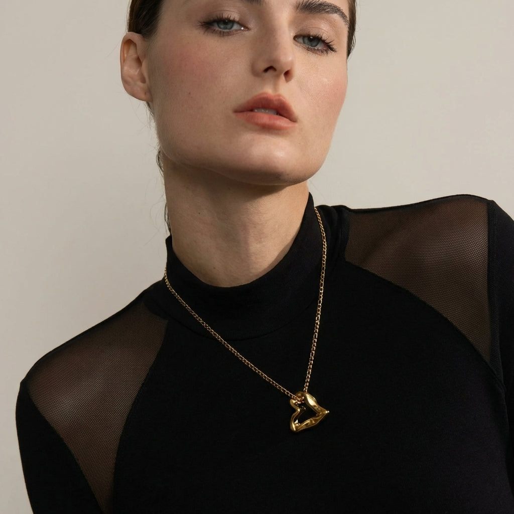 Collier Pendentif Coeur - Célia - L'atelier des bijoux