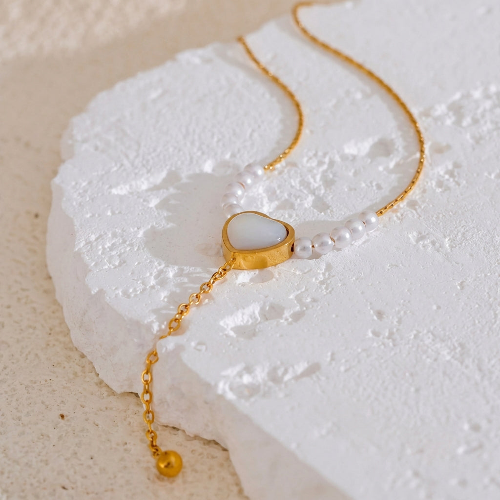 Collier Y Pendentif Cœur - Célia - L'atelier des bijoux