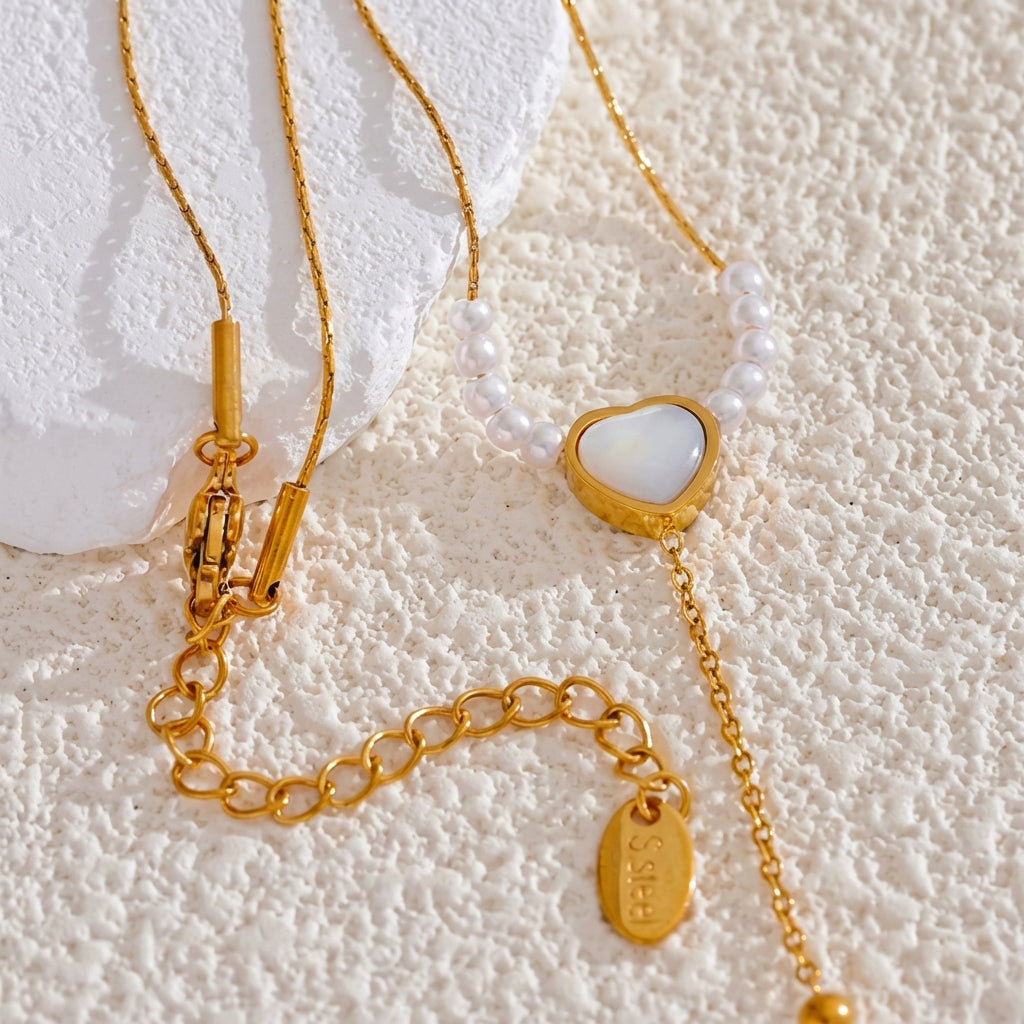 Collier Y Pendentif Cœur - Célia - L'atelier des bijoux