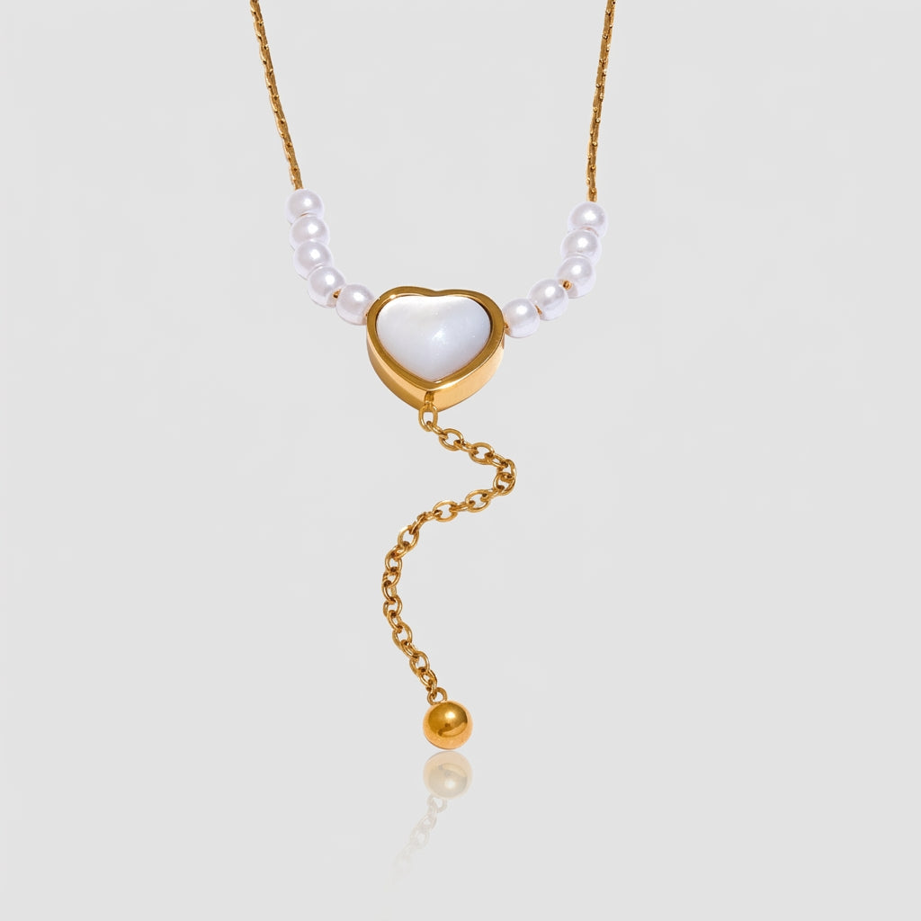 Collier Y Pendentif Cœur - Célia - L'atelier des bijoux