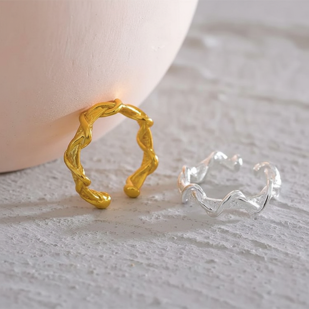 Ear cuff argent sterling 925 Nyx pour femme | Atelier des bijoux