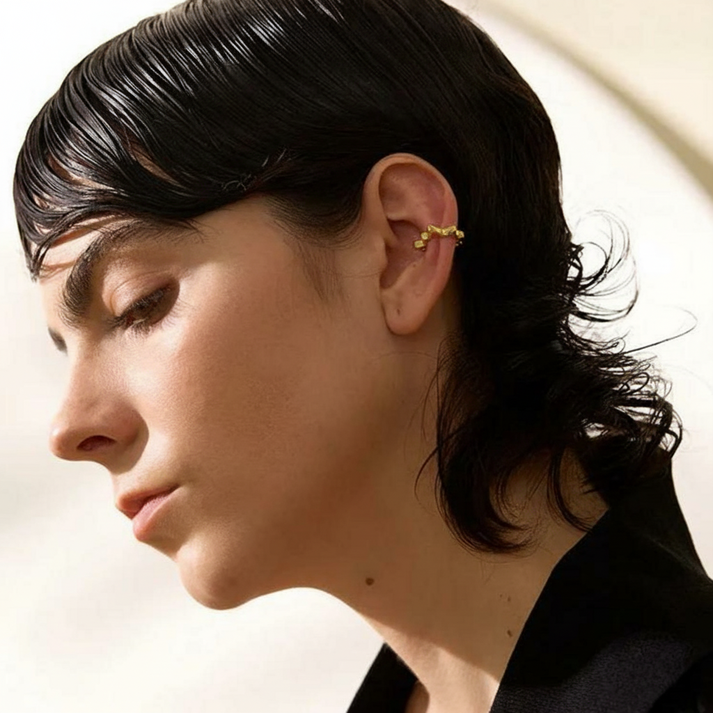 Ear cuff argent sterling 925 Cassiopée pour femme | Atelier des bijoux