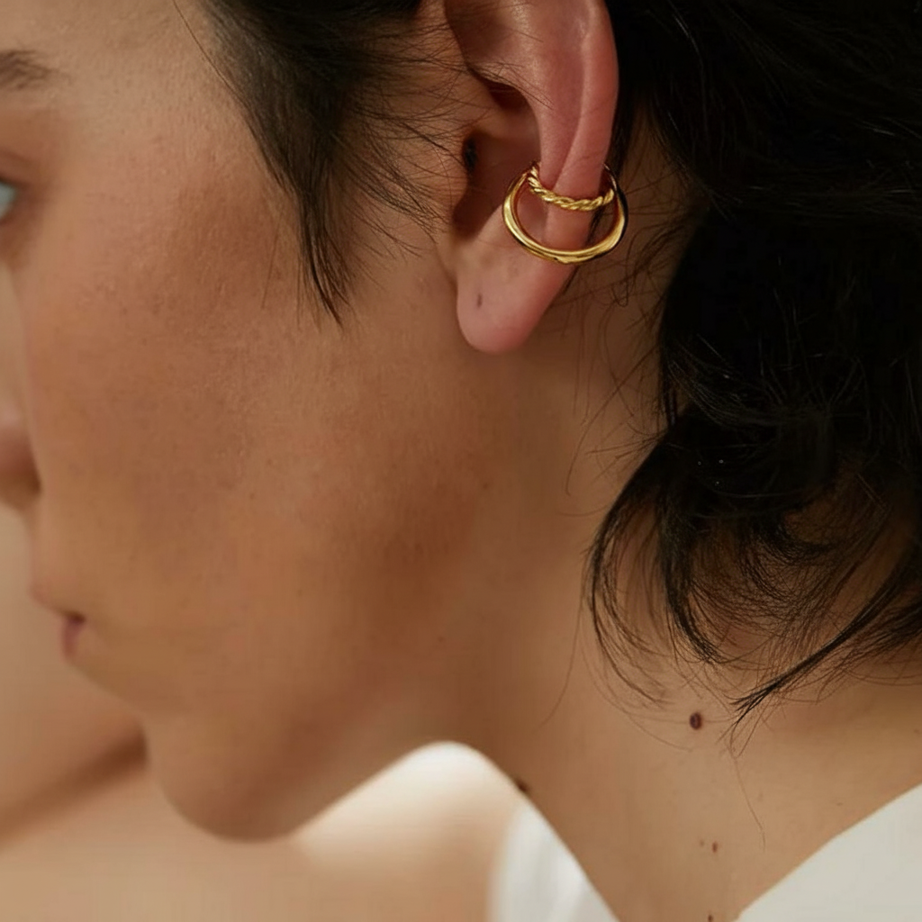 Ear cuff argent sterling 925 Héra pour femme | Atelier des bijoux