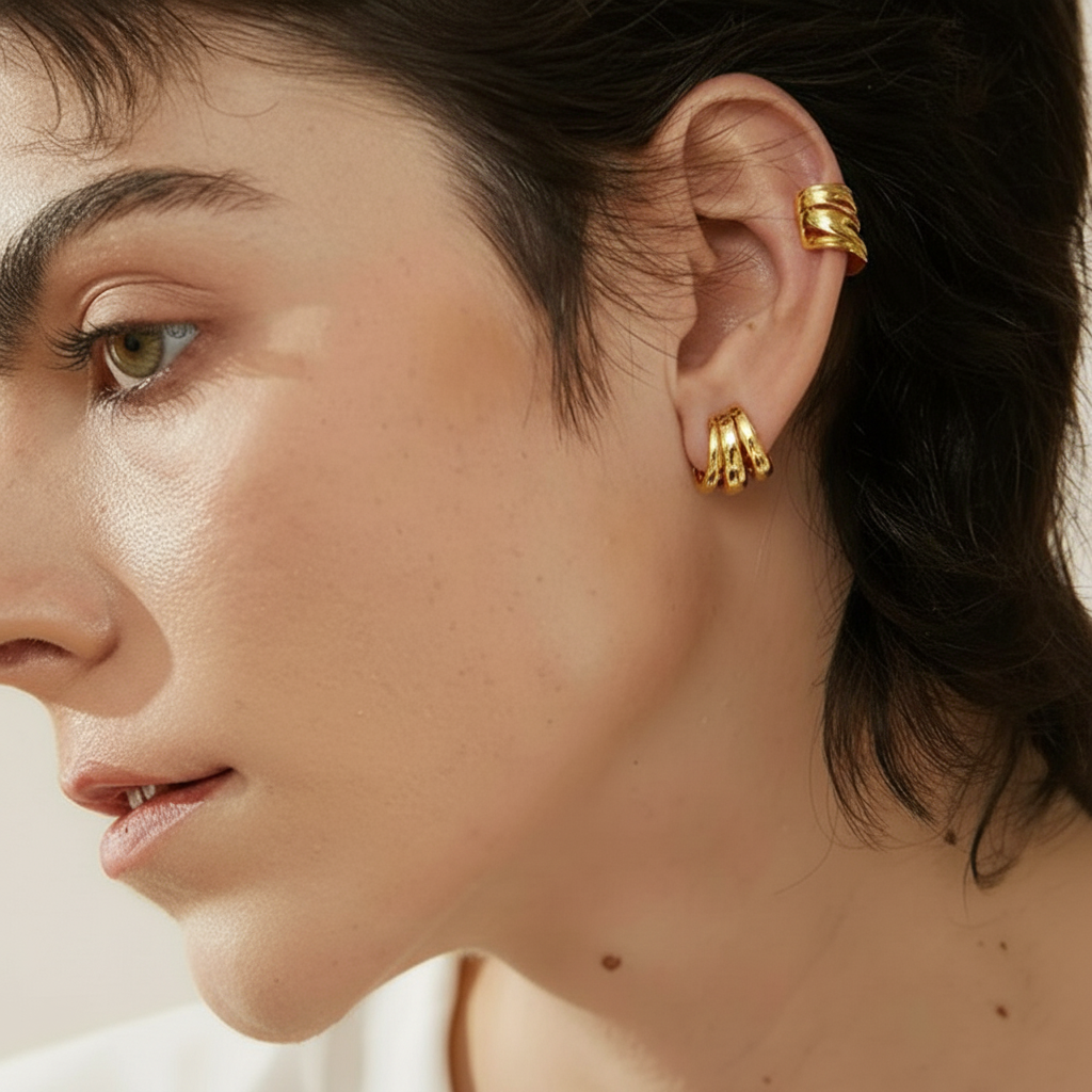 Ear cuff argent sterling 925 Calypso pour femme | Atelier des bijoux