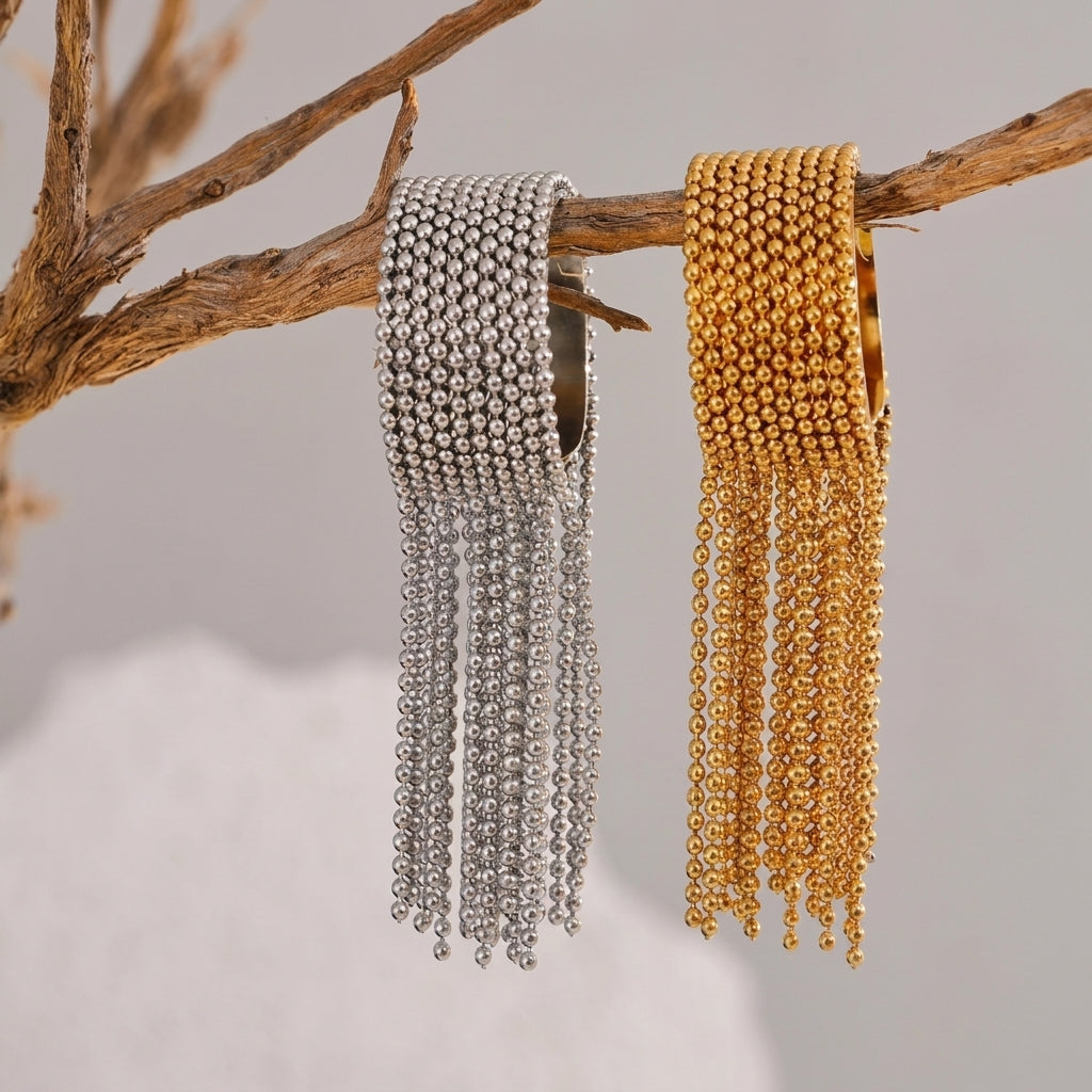 Bague Manchette à Franges Perlées - Cali pour femme | Atelier des bijoux