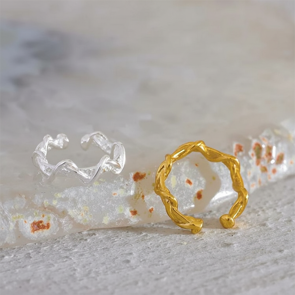 Ear cuff argent sterling 925 Nyx pour femme | Atelier des bijoux