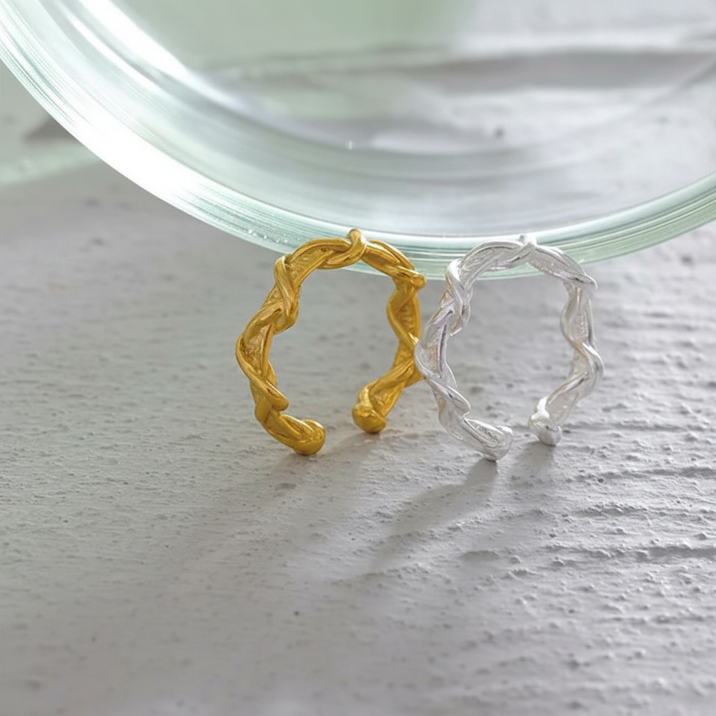 Ear cuff argent sterling 925 Nyx pour femme | Atelier des bijoux