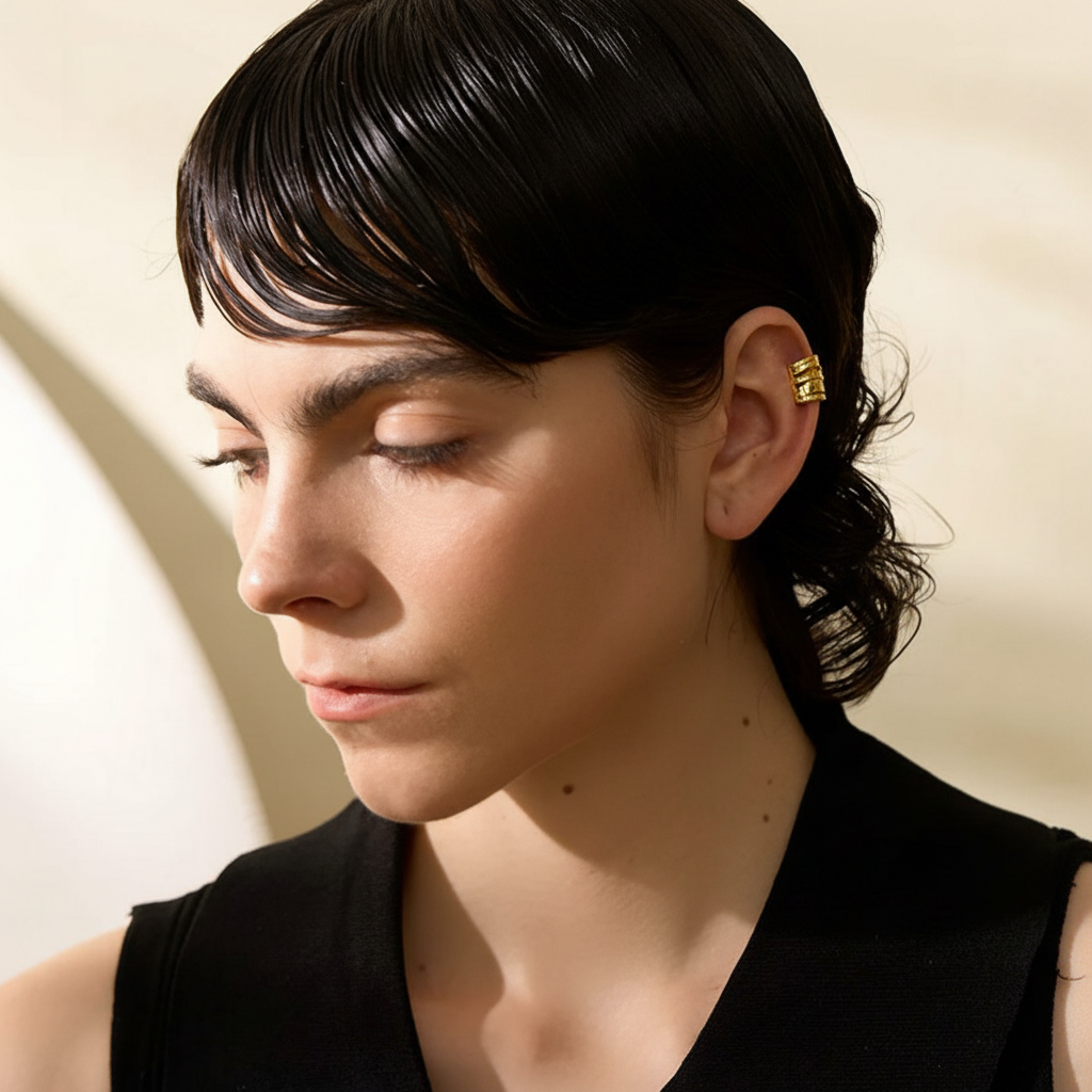 Ear cuff argent sterling 925 Calypso pour femme | Atelier des bijoux