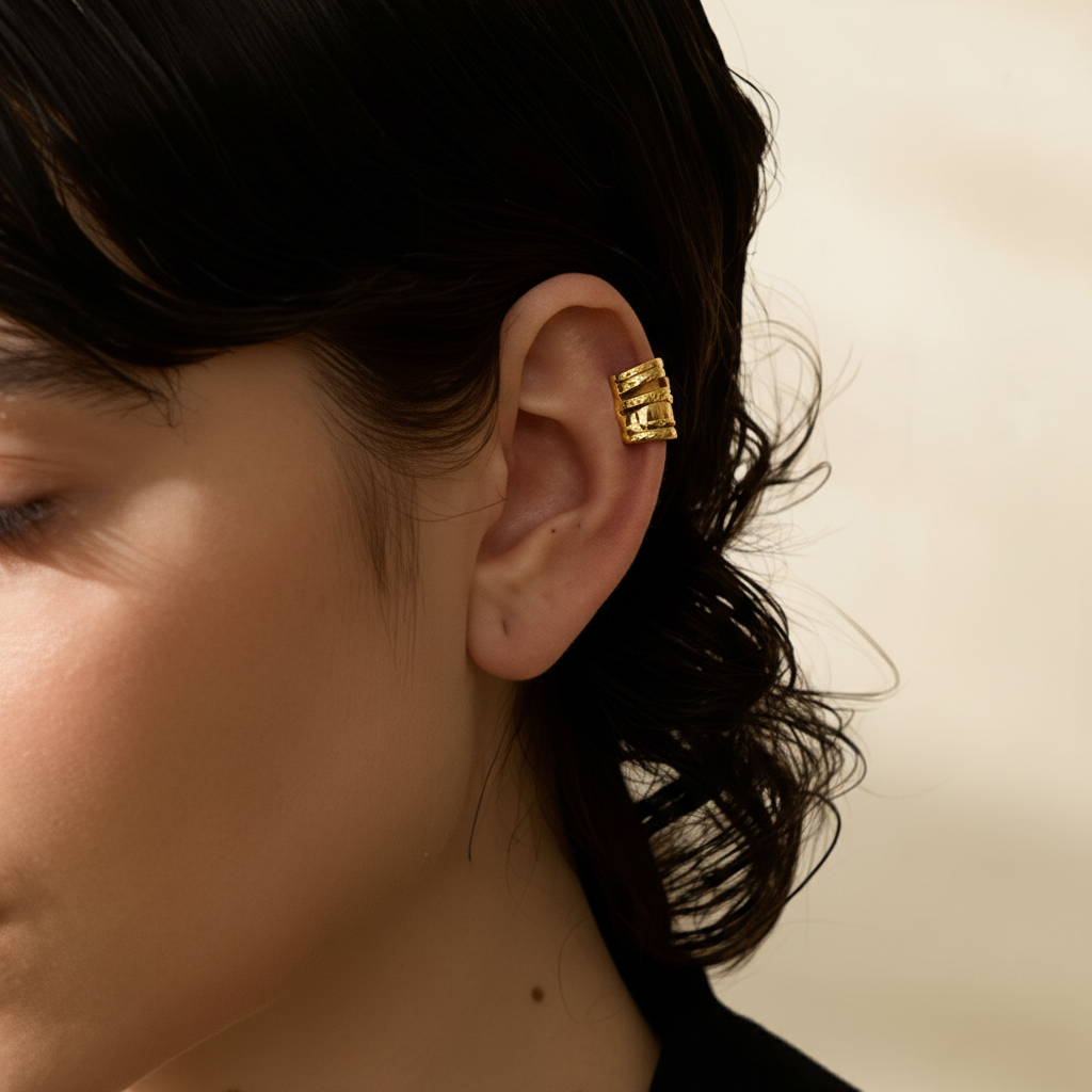 Ear cuff argent sterling 925 Calypso pour femme | Atelier des bijoux