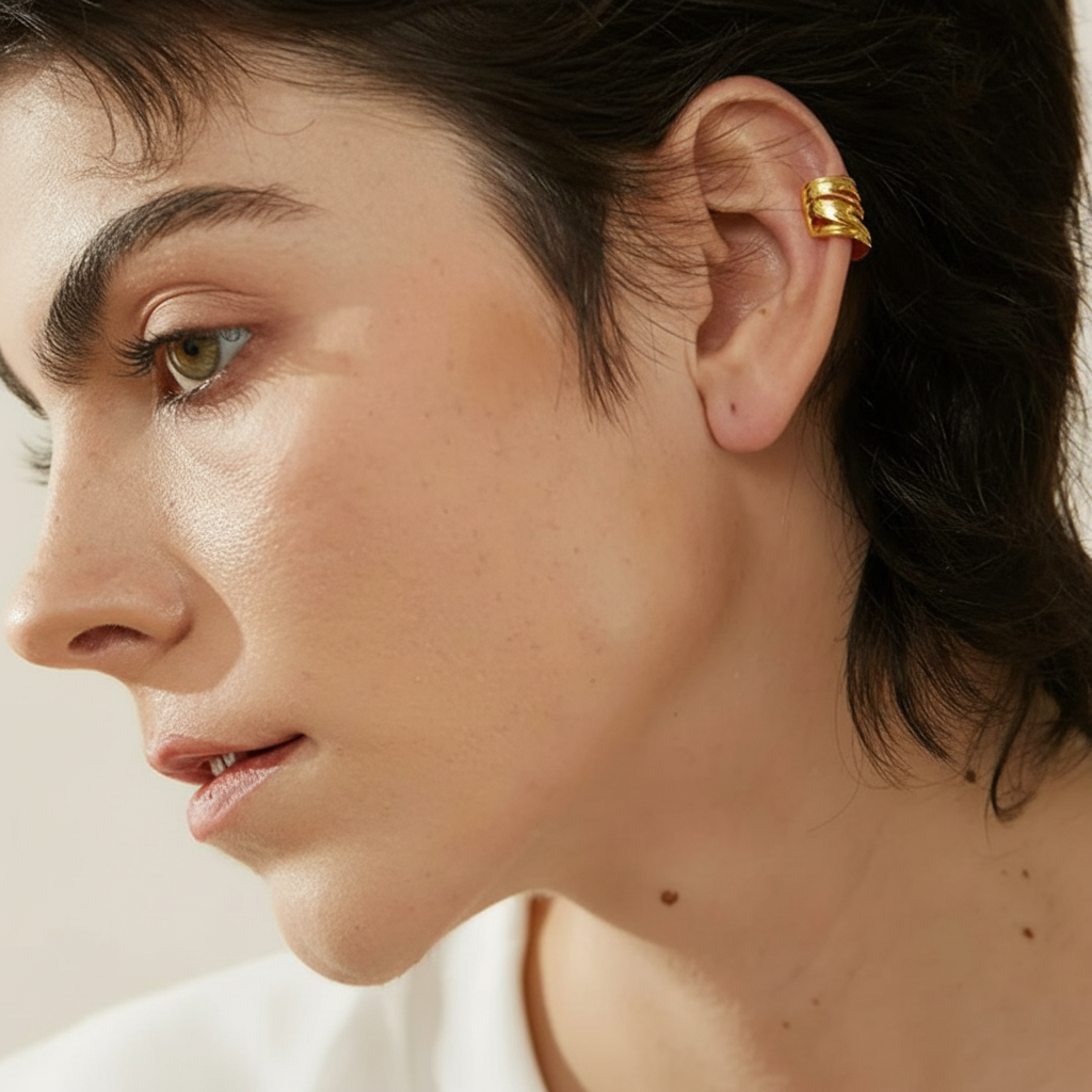 Ear cuff argent sterling 925 Calypso pour femme | Atelier des bijoux