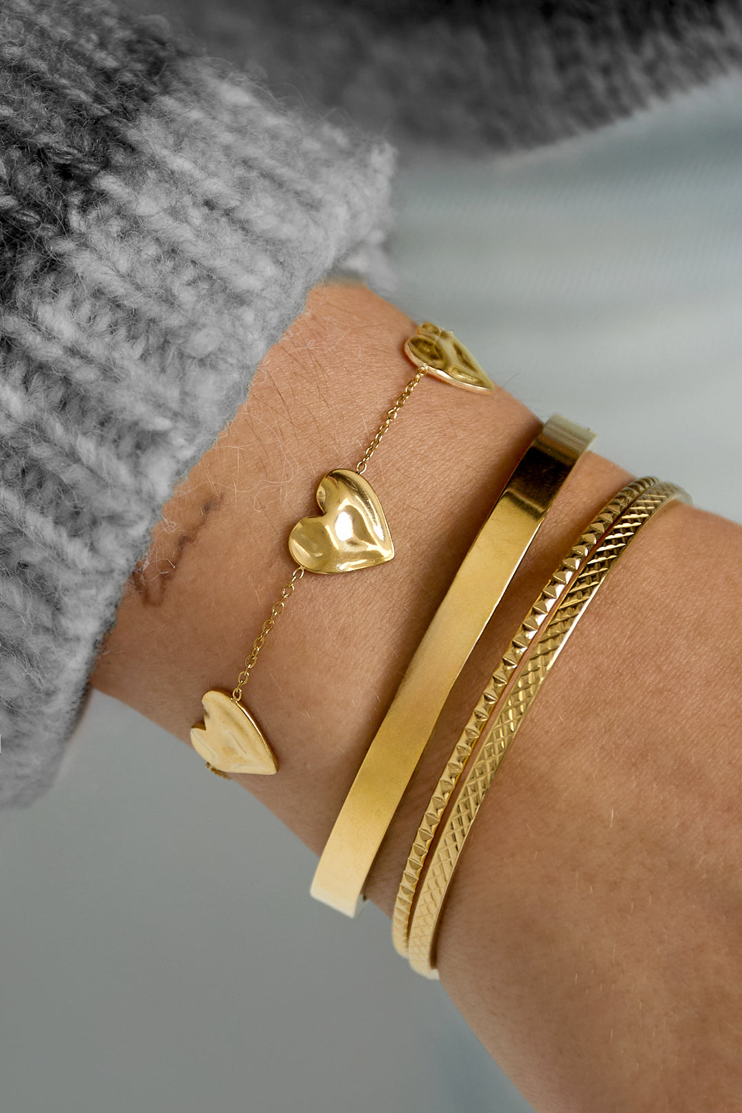 Bracelets à breloques en forme de cœur, décontractés, simples et quotidiens, bijoux pour femmes
