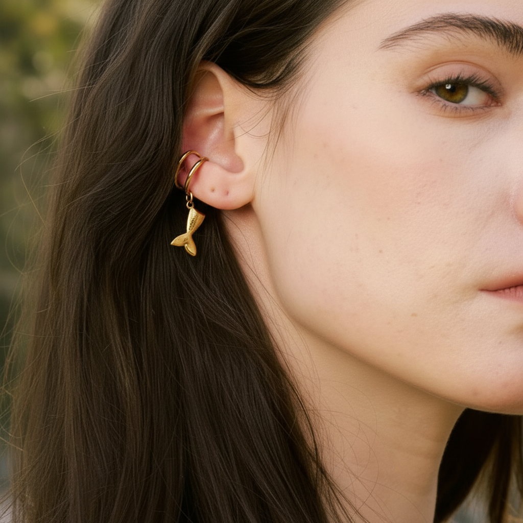 Earcuff Fishy pour femme - Atelier des bijoux