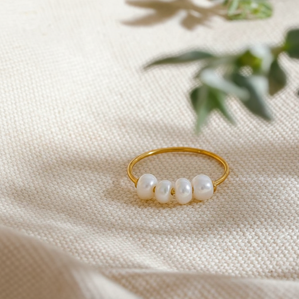 Bague perle d'eau douce plaquée or Aurianne pour femme - Atelier des bijoux