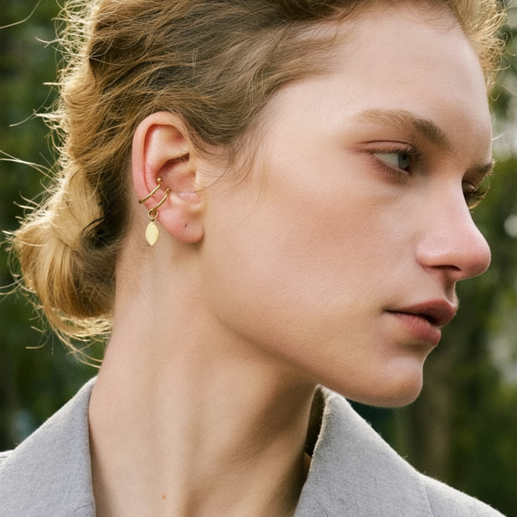 Earcuff Little leaf pour femme - Atelier des bijoux