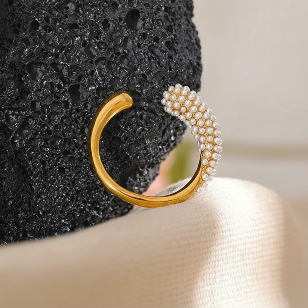 Bague perle fine plaqué or Océane pour femme - Atelier des bijoux
