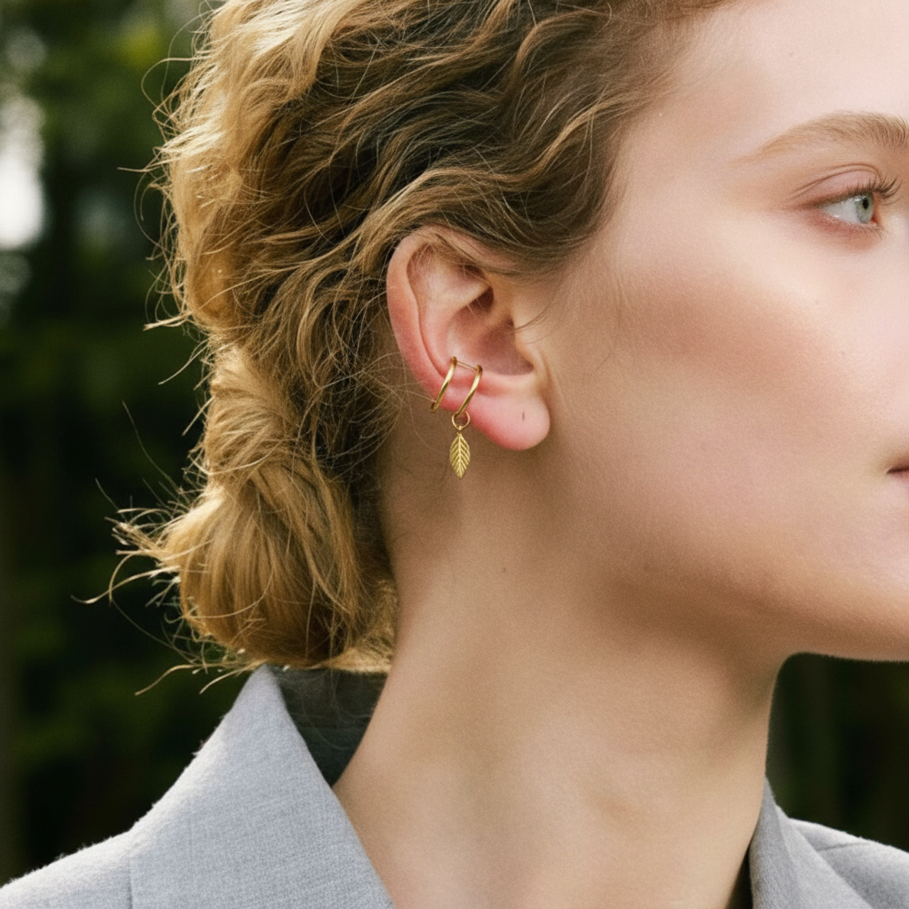Earcuff Little leaf pour femme - Atelier des bijoux