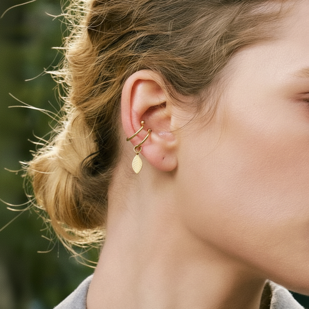 Earcuff Little leaf pour femme - Atelier des bijoux