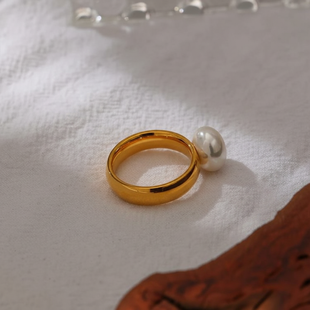 Bague or perle de culture Talia pour femme - Atelier des bijoux