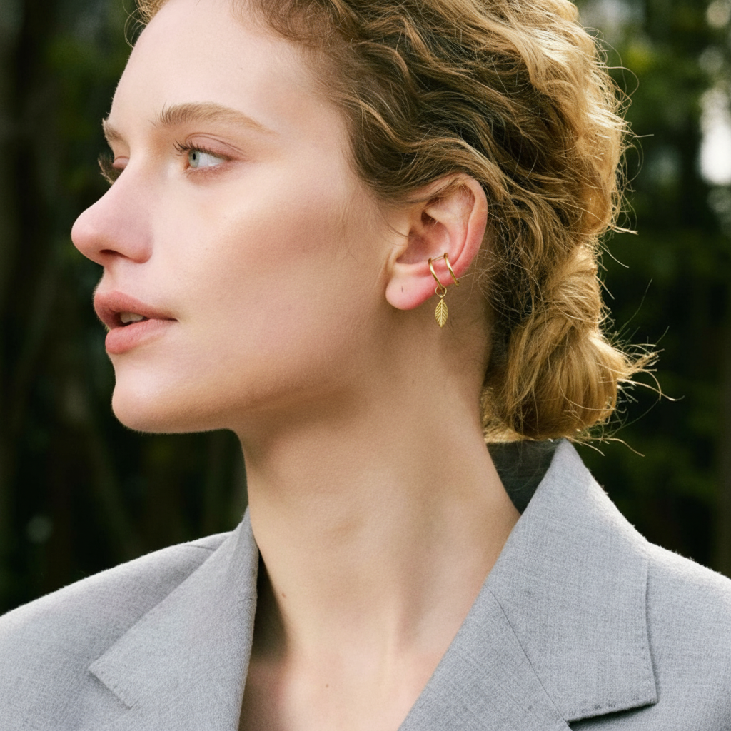 Earcuff Little leaf pour femme - Atelier des bijoux