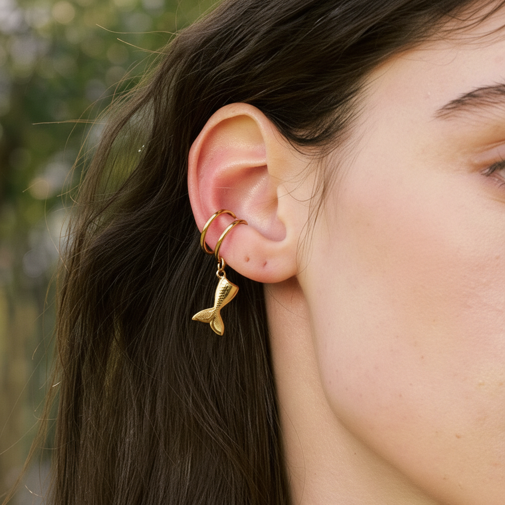 Earcuff Fishy pour femme - Atelier des bijoux