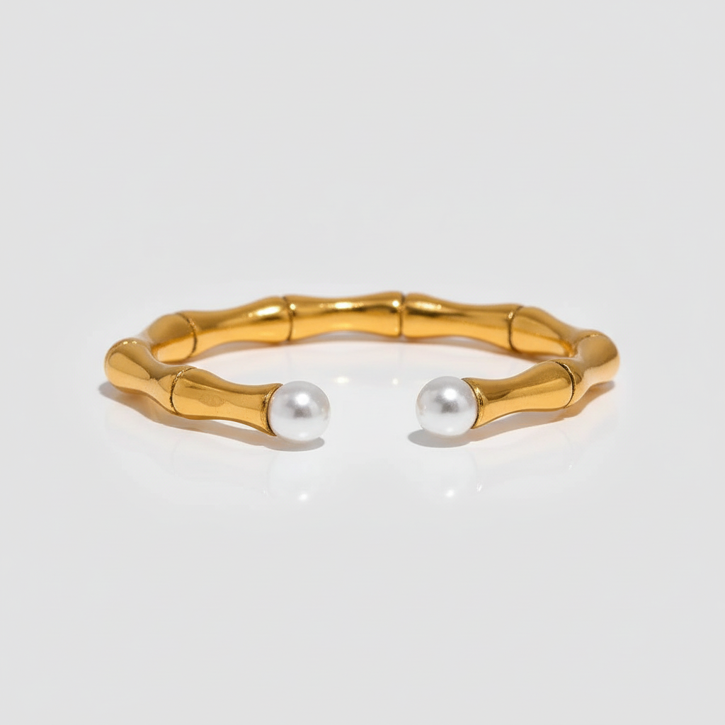 Bague perle fantaisie carré Tamia pour femme - Atelier des bijoux - Or