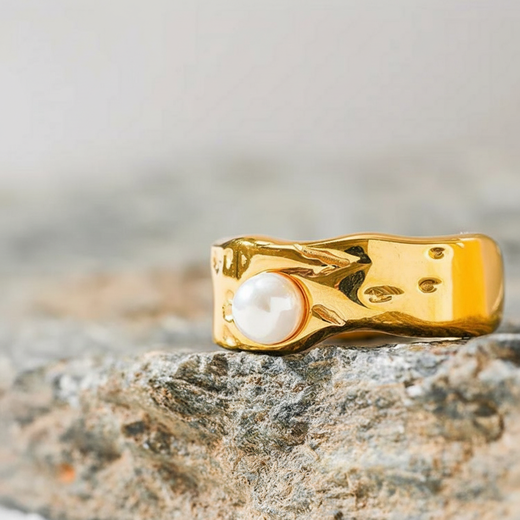 Bague en or avec perle Héléa pour femme - Atelier des bijoux