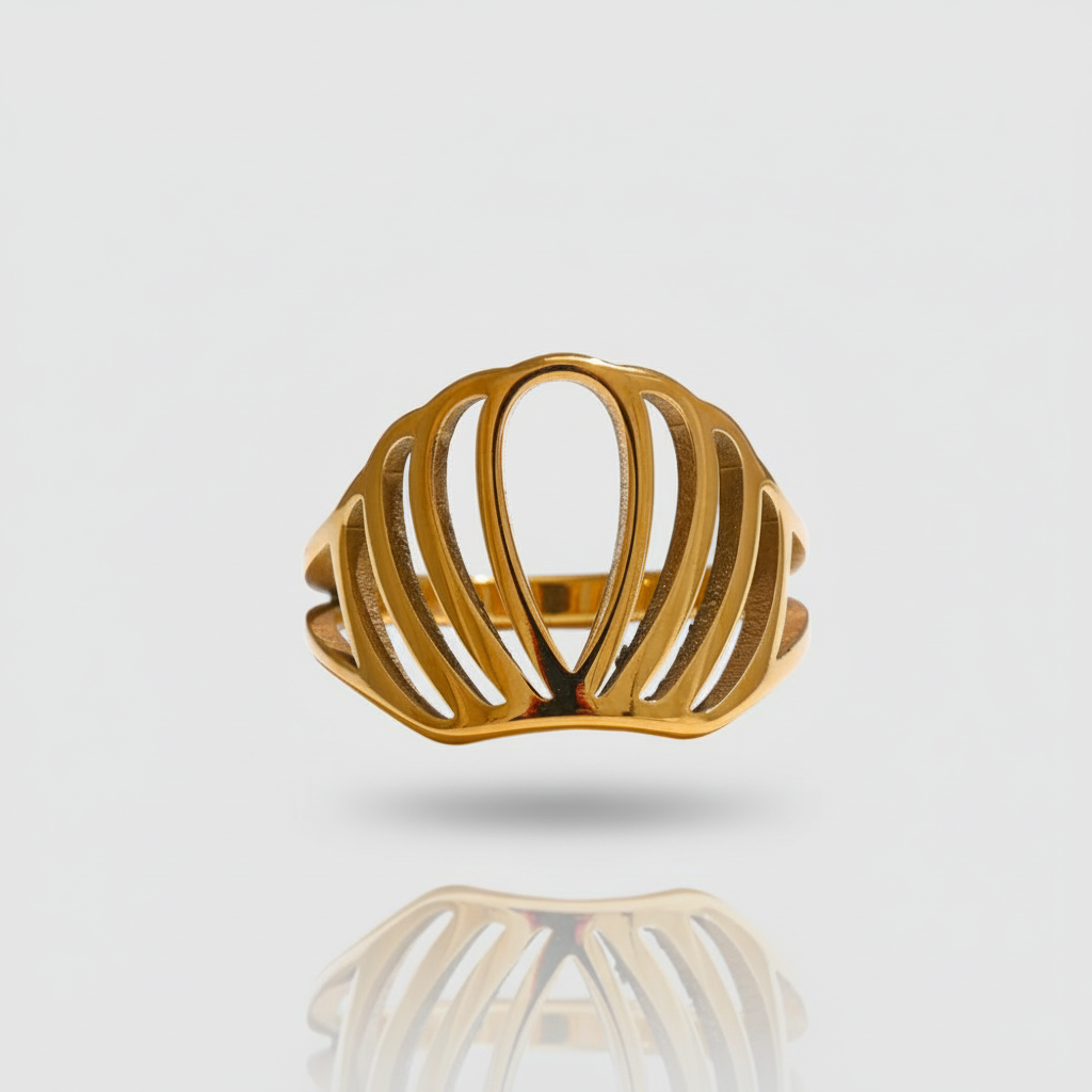 Bague Golden Crown pour femme - Atelier des bijoux - Or