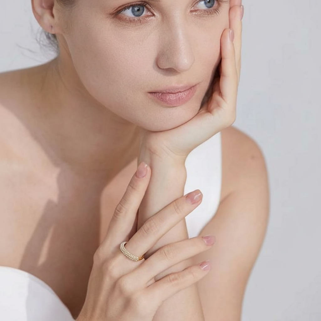 Bague perle fine plaqué or Orlane pour femme - Atelier des bijoux