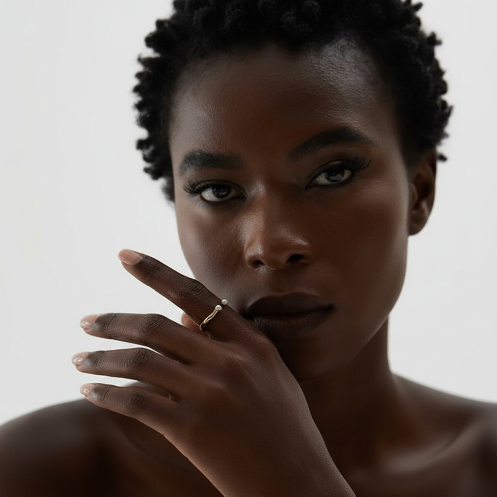 Bague perle fantaisie carré Tamia pour femme - Atelier des bijoux