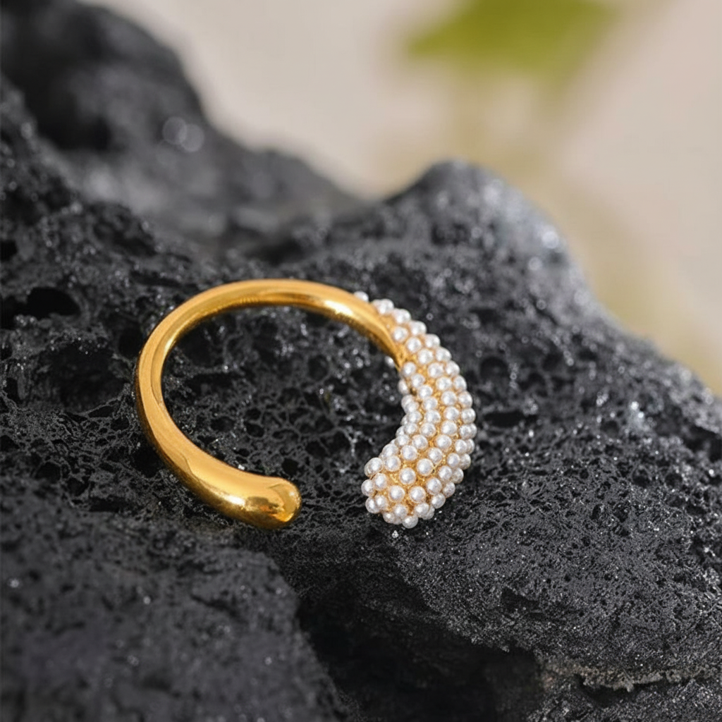 Bague perle fine plaqué or Océane pour femme - Atelier des bijoux