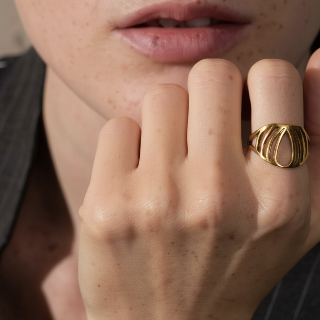 Bague Golden Crown pour femme - Atelier des bijoux