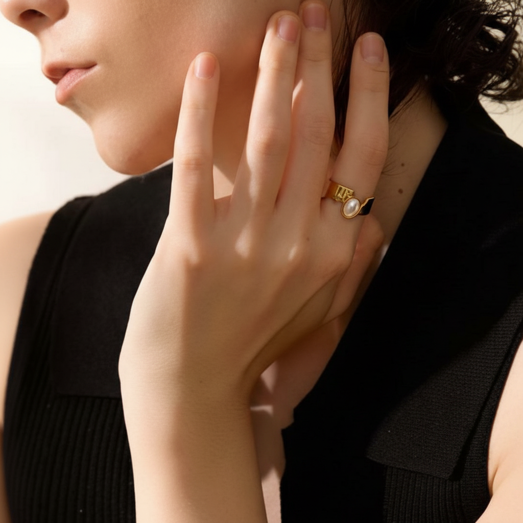 Bague en or avec pierre Orion pour femme - Atelier des bijoux