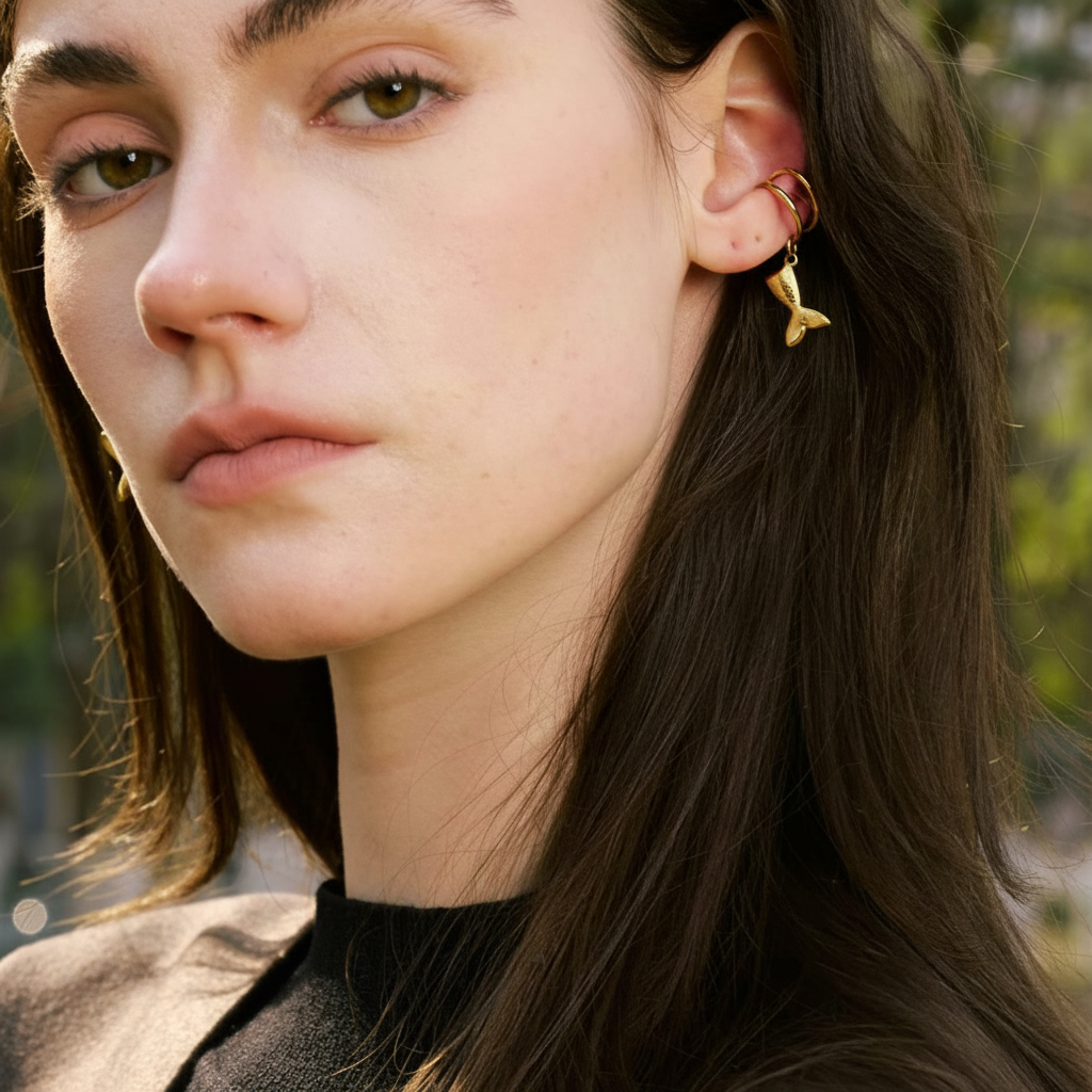 Earcuff Fishy pour femme - Atelier des bijoux