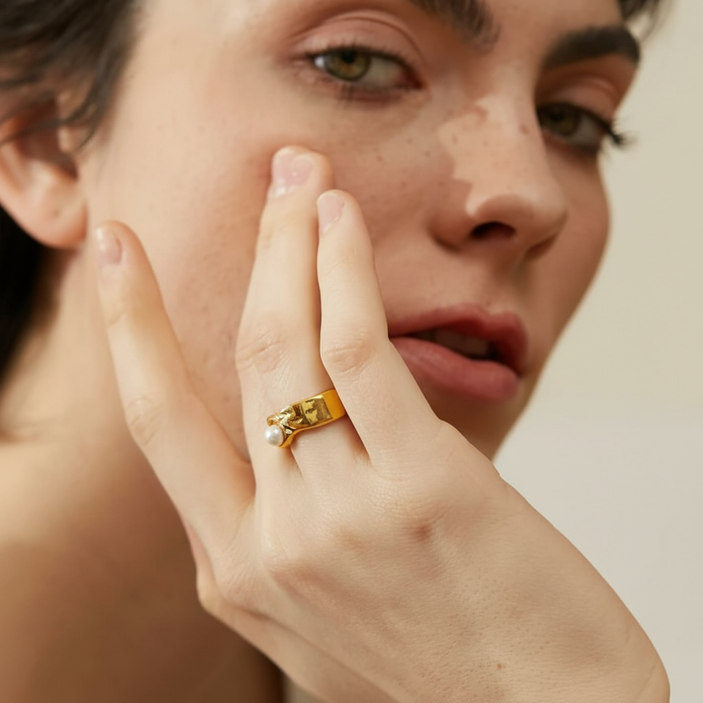 Bague en or avec perle Héléa pour femme - Atelier des bijoux