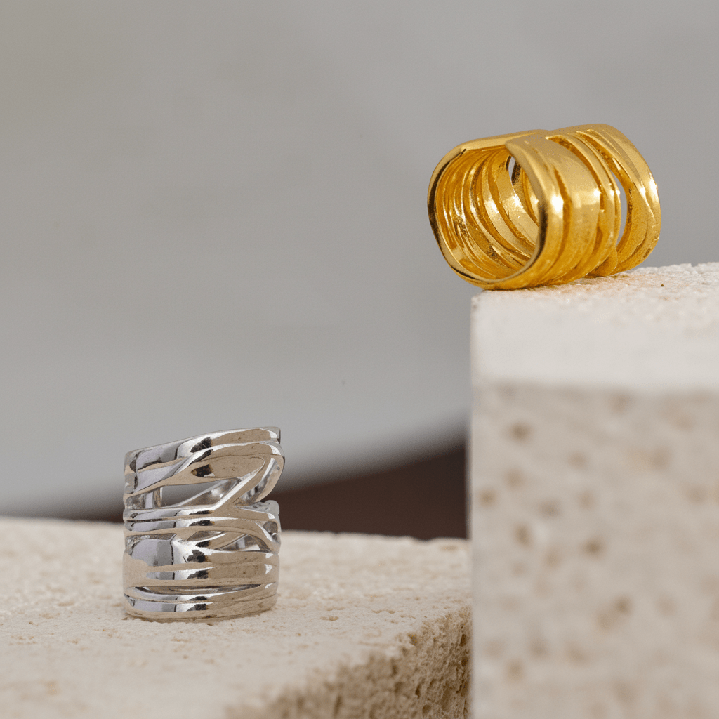 Ear cuff argent sterling 925 Calypso - L'atelier des bijoux