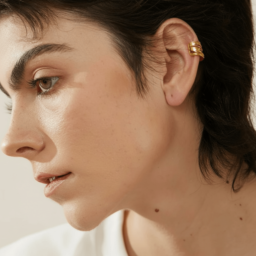 Ear cuff argent sterling 925 Calypso - L'atelier des bijoux