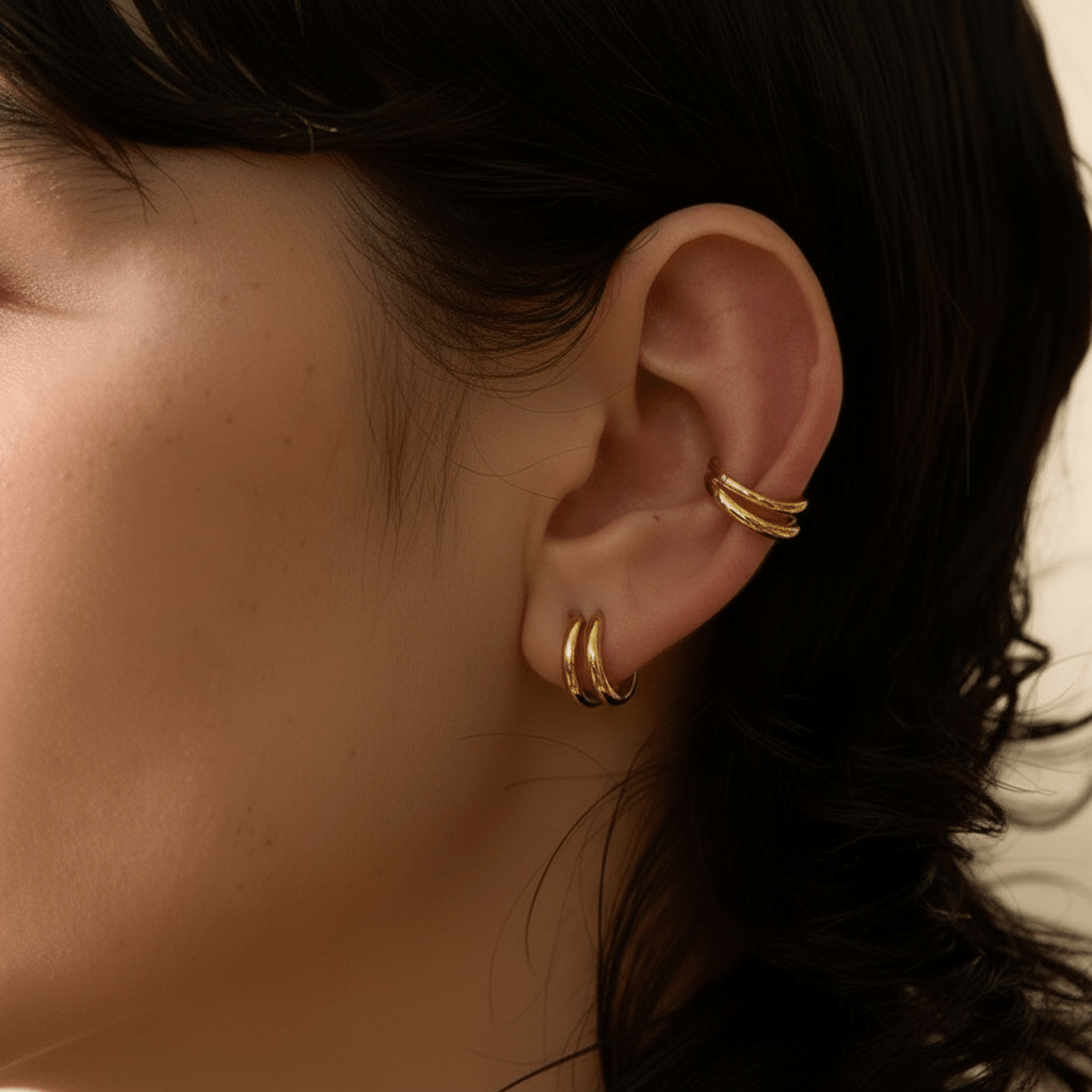 Ear cuff argent sterling 925 Iris - L'atelier des bijoux