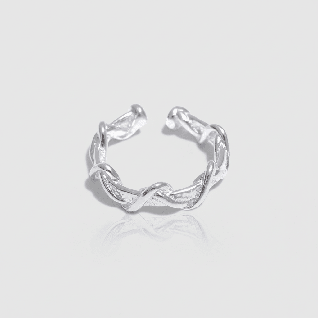 Ear cuff argent sterling 925 Nyx - L'atelier des bijoux